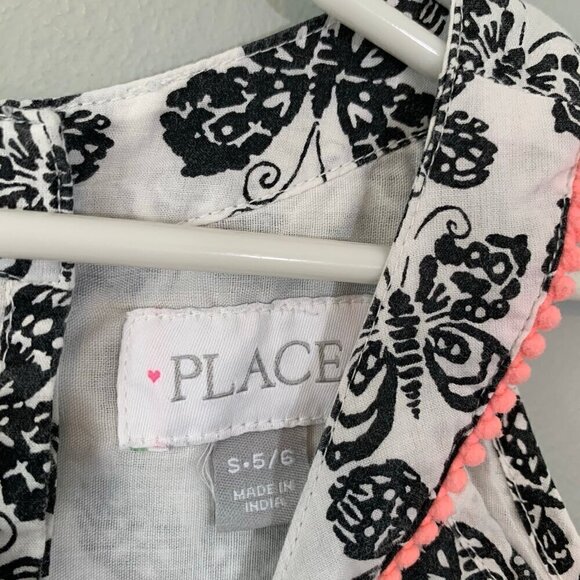 5/$25 Children's Place black white‎ butterfly sleeveless lined summer dress - Picture 4 of 6
